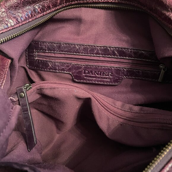 Danier Vintage Purple Leather Bag - Picture 7 of 9
